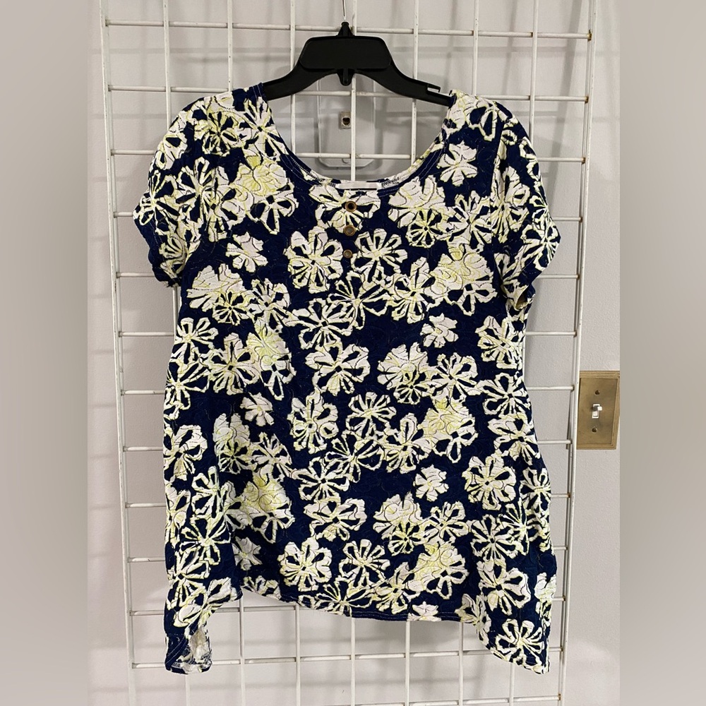 Mischa top large floral print casual women’s shirt skeeve